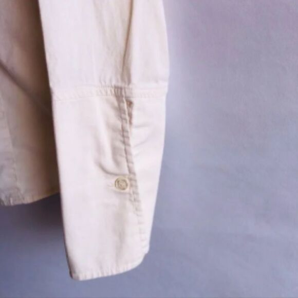 Women's Rampage Cream Long Sleeve Button Down Shirt - Picture 5 of 9